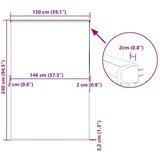 vidaXL rolo zavesa za prho s kaseto 150x240 cm širina tkanine 146 cm | Shoptok.si