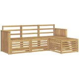  Set vanjskih sofa 4 kom. Bijela Čvrsto drvo akacije | shoptok.hr