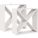  Stalak za vino 2 pcs Bijelo 62 x 25 x 62 cm Čvrsto borovo drvo | shoptok.hr