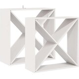  Stojalo za vino 2 pcs Bela 62 x 25 x 62 cm Masivno borovo les, (5000107577) | Shoptok.si