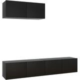 Furnova TV omarice 3 kosi črna inženirski les, (21923189) | Shoptok.si