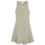 Puma WARDROBE ESS RIBBED DRESS Zelena Cijene