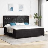  Krevet s opruga kutije s madracem Crna 200 x 200 cm Baršun | shoptok.hr