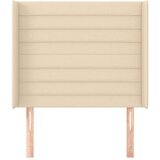  Vzglavje z ušesi krem 93x16x118/128 cm blago, (20932248) | Shoptok.si