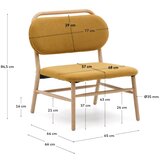 Kave Home Gorčično rumen fotelj iz šenilje Helda – | Shoptok.si