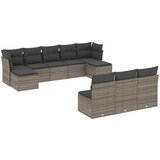  The Living Store Vrtna sedežna garnitura 10-delna z blazinami siv poli ratan - Vrtna Sedežna Garniture, (21461885) | Shoptok.si
