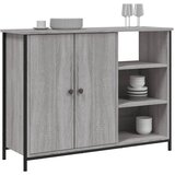  Komoda siva boja hrasta 100 x 33 x 75 cm konstruirano drvo | shoptok.hr