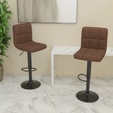  Barski stolci od tkanine 2 kom smeđi | shoptok.hr