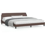 vidaXL Okvir za krevet s uzglavljem smeđi 200x200 cm od umjetne kože | shoptok.hr