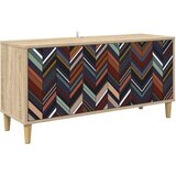 vidaXL TV ormar OMMEN 102 x 33 x 50 cm Sonoma Konstruirano drvo - Geometrijski uzorak | shoptok.hr