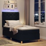  s opruga kutije s LED trakama Crna 100 x 200 cm tkanina | shoptok.hr