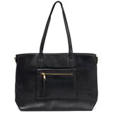 Shelvt Black handbag with gold elements | Shoptok.si