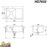  Crna inox sudopera (set) - sandonna - HD7850 | ePonuda.com