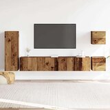 vidaXL TV omara 5-delna stenski stari lesni inženirski les | Shoptok.si