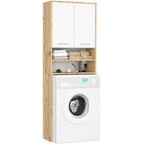 AKORD Fin Omarica Nad Pralnim Strojem, 2 Vrata, Hrast Artisan/Bela, (5000332633) | Shoptok.si