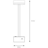  LED prigušiva punjiva stona lampa SAM LED/5W/5V 3600 mAh crna/zlatna | Eponuda.com