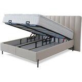 Hom`in POSTELJA Z VZMETNICO 160 cm x 200 cm , kovina, tekstil, leseni material bež | Shoptok.si