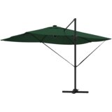  Kantileverski Roma suncobran s LED-ima Zeleni 352x251x265 cm Aluminijski | shoptok.hr