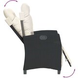 vidaXL 7-dijelni vrtni blagovaonski set s jastucima crni od poliratana | shoptok.hr