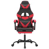vidaXL Gaming stol z oporo za noge črno in rdeče umetno usnje, (20701049) | Shoptok.si