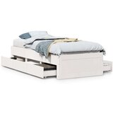  Posteljni okvir brez vzmetnice s predali 75x190 cm borovina, (21611048) | Shoptok.si