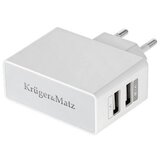KRÜGER&MATZ Polnilec AC za telefone KRUGER-MATZ 2xUSB, 2,1A, bele barve, (20823082) Cene