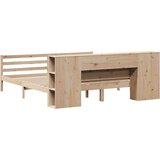 vidaXL Knjižna postelja brez vzmetnice 200x200 cm trdna borovina | Shoptok.si