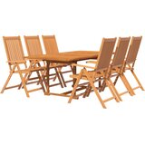  7-dijelni vrtni blagovaonski set od masivnog bagremovog drva 150-200 cm | shoptok.hr