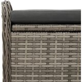  Klupa za pohranu s jastukom siva 80 x 51 x 52 cm od poliratana | shoptok.hr