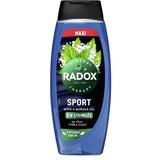 RADOX Sport Mint And Sea Salt 3-in-1 Shower Gel osvežilen gel za prhanje 450 ml za moške