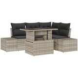vidaXL vrtni kavč set Set 5 Bež Poliester Vrtni kavč set Pravokoten, (22065282) | Shoptok.si