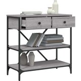  Konzolni stol siva boja hrasta 75x34 5x75 cm konstruirano drvo | shoptok.hr