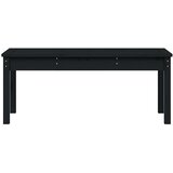 vidaXL Vrtna klupa crna 109x44x45 cm od masivne borovine | shoptok.hr
