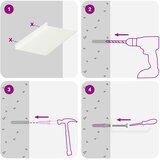  Lebdeća polica Zidne 2 pcs Bijeli 30 x 18 x 2,5 cm Čelik | shoptok.hr