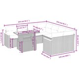  9-dijelni set vrtnih sofa od poliratana s jastucima sivi | shoptok.hr