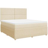  Krevet s oprugama i madracem krem 180x200 cm od tkanine | shoptok.hr
