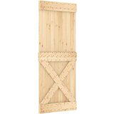  Drsna vrata s kompletom vodil 90x210 cm trdna borovina, (20804501) | Shoptok.si