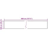  Tepih Print Krema 400 x 100 cm Poliester i PVC - Krema 100 x 400 cm | shoptok.hr