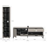 Livetastic DNEVNI REGAL, črna, kašmir | Shoptok.si