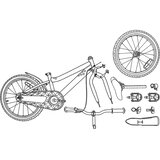  Otroško Kolo 18 Palcev za 5-7 let Črna - - črna - 11.7 - 123 x 51 x 78 cm - 2025- | Shoptok.si