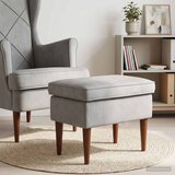  Stolica za noge Svjetlosiva 55 x 35 x 41 cm Baršun - Svjetlosiva Cijene