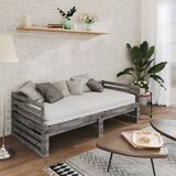  Dnevni ležaj na izvlačenje sivi od borovine 2 x (90 x 200) cm | Eponuda.com