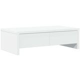 vidaXL Stojalo za zaslon s predali bela 50x27x15 cm inženirski les | Shoptok.si