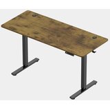 Vonhaus Electric Height-Adjustable Desk, 140 × 60 cm, Black Base with Walnut-Finish Top, USB-C Charging Port Cijene