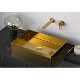 Sapho Umivalnik iz nerjavečega jekla v zlati barvi 50x35 cm Aurum – | Shoptok.si