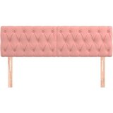  Posteljno vzglavje 2 kosa roza 80x7x78/88 cm žamet, (20954555) | Shoptok.si