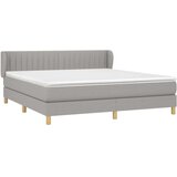  Box spring postelja z vzmetnico svetlo siva 160x200 cm žamet, (20894036) | Shoptok.si