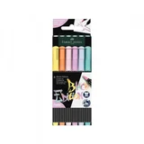 6-delni set barvnih flomastrov Faber-Castell: Black Edition pastelne barve