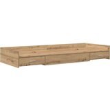  S uzglavljem Umjetnička hrastovina 100 x 200 cm Konstruirano drvo | shoptok.hr