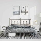  Metalni okvir za krevet s uzglavljem crni 150x200 cm | Eponuda.com